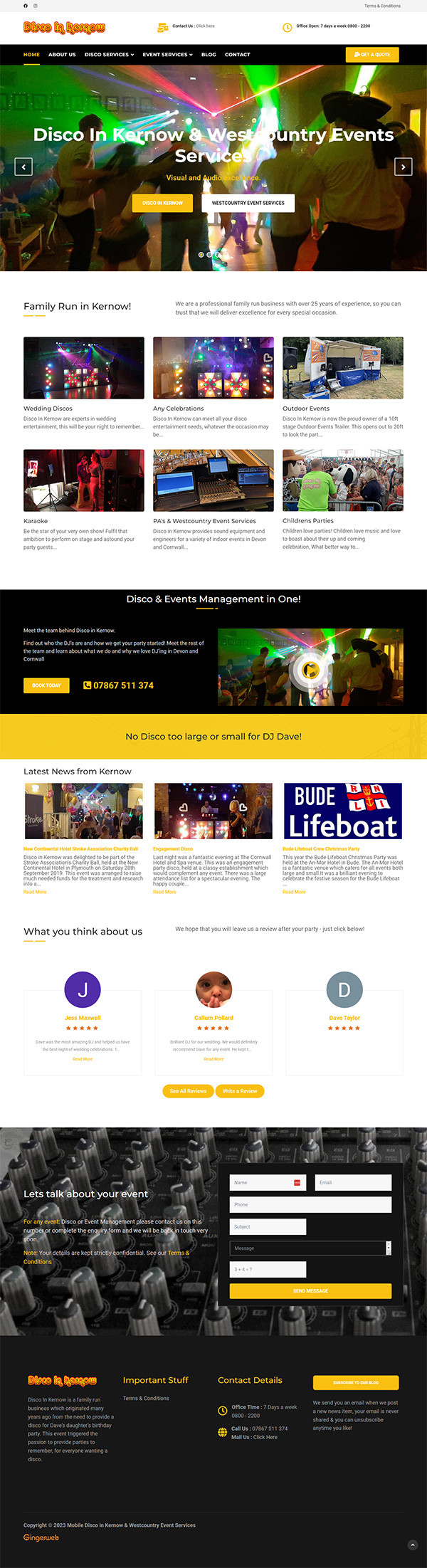 Mobile disco in Kernow